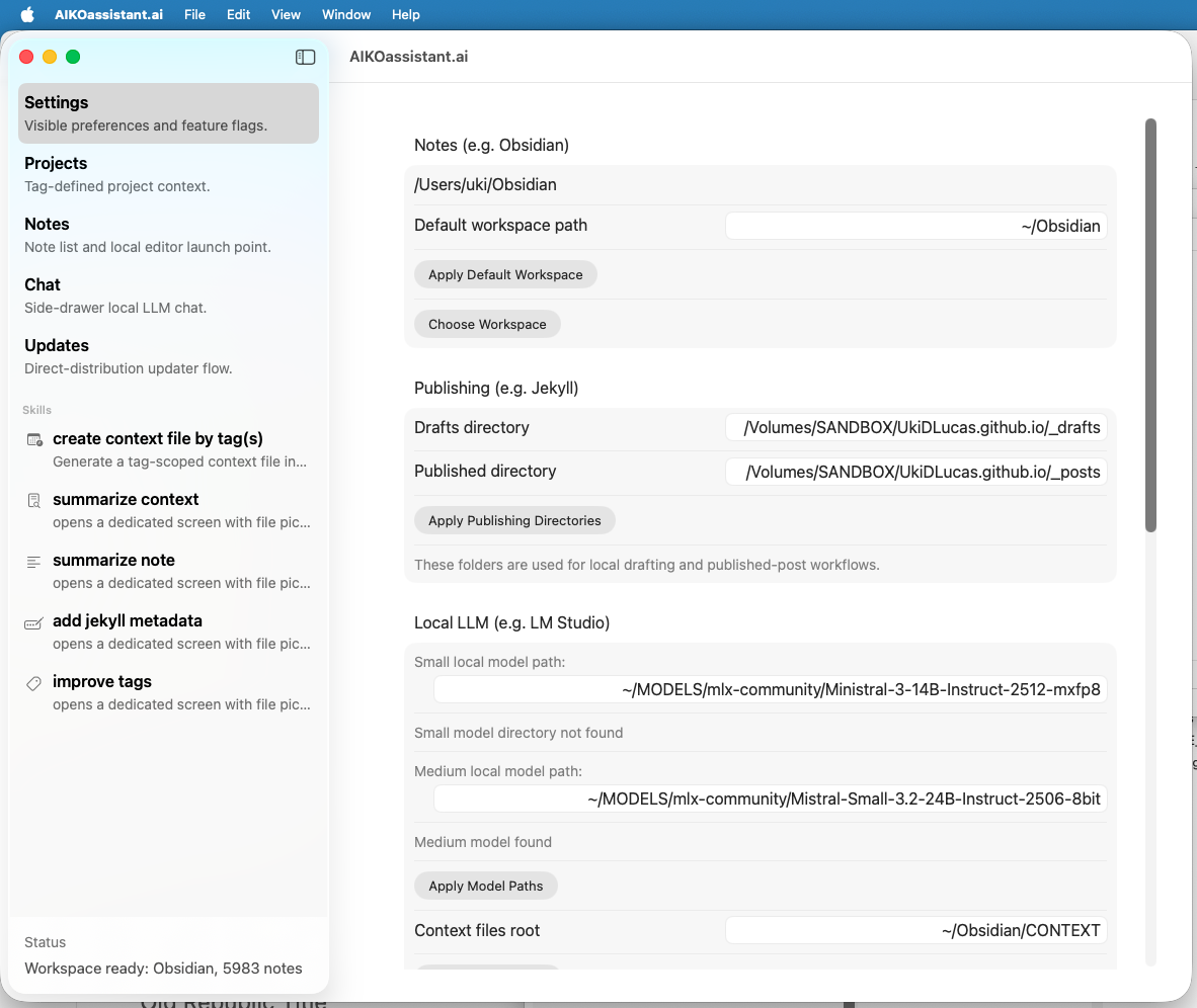 AIKOassistant macOS app screenshot 5