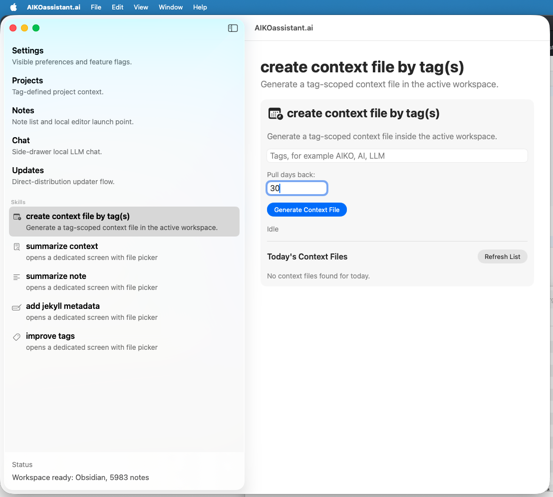 AIKOassistant macOS app screenshot 4